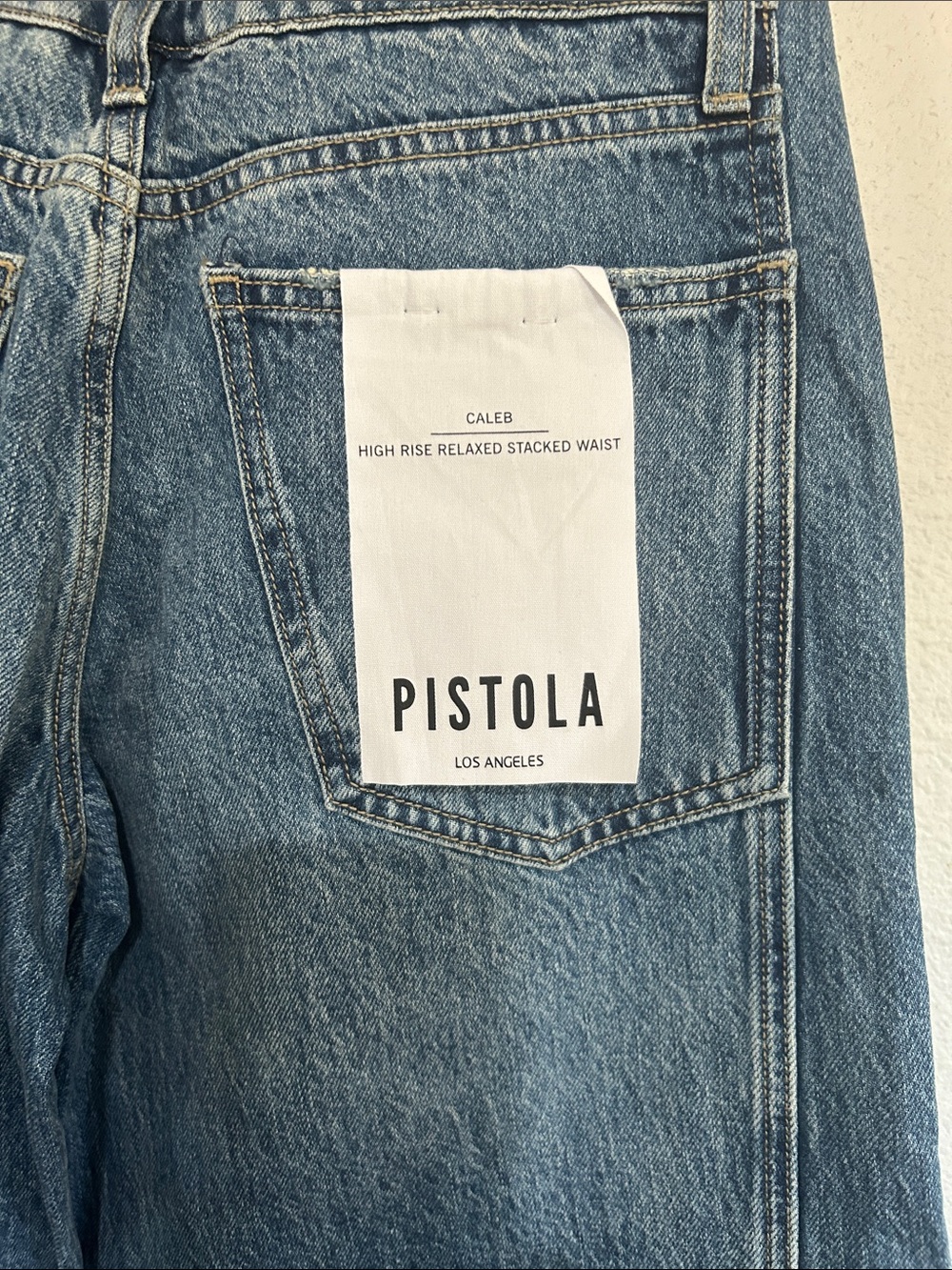 pistola Wide Leg High-Rise Jeans in Medium Blue Wash - Picture 13 of 16